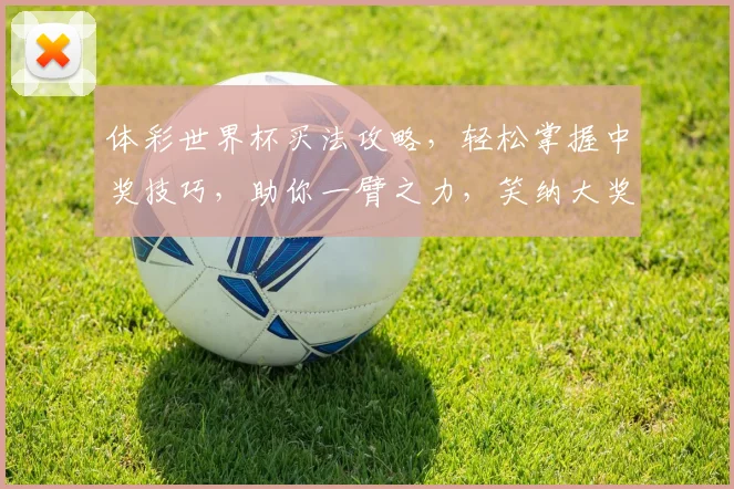 体彩世界杯买法攻略，轻松掌握中奖技巧，助你一臂之力，笑纳大奖